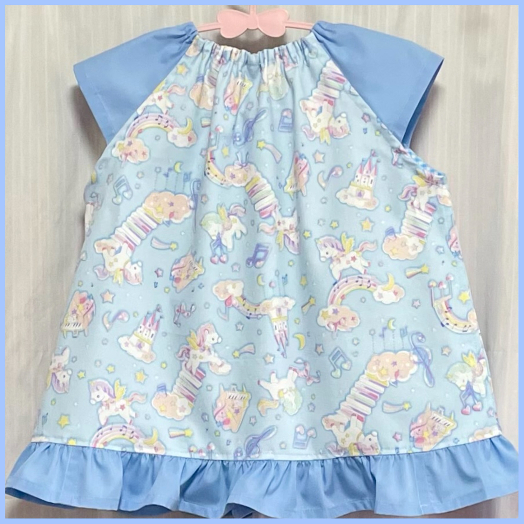 【 おかか様専用 】スモック２点セット　ユニコーン　ハート キッズ/ベビー/マタニティのキッズ服女の子用(90cm~)(その他)の商品写真