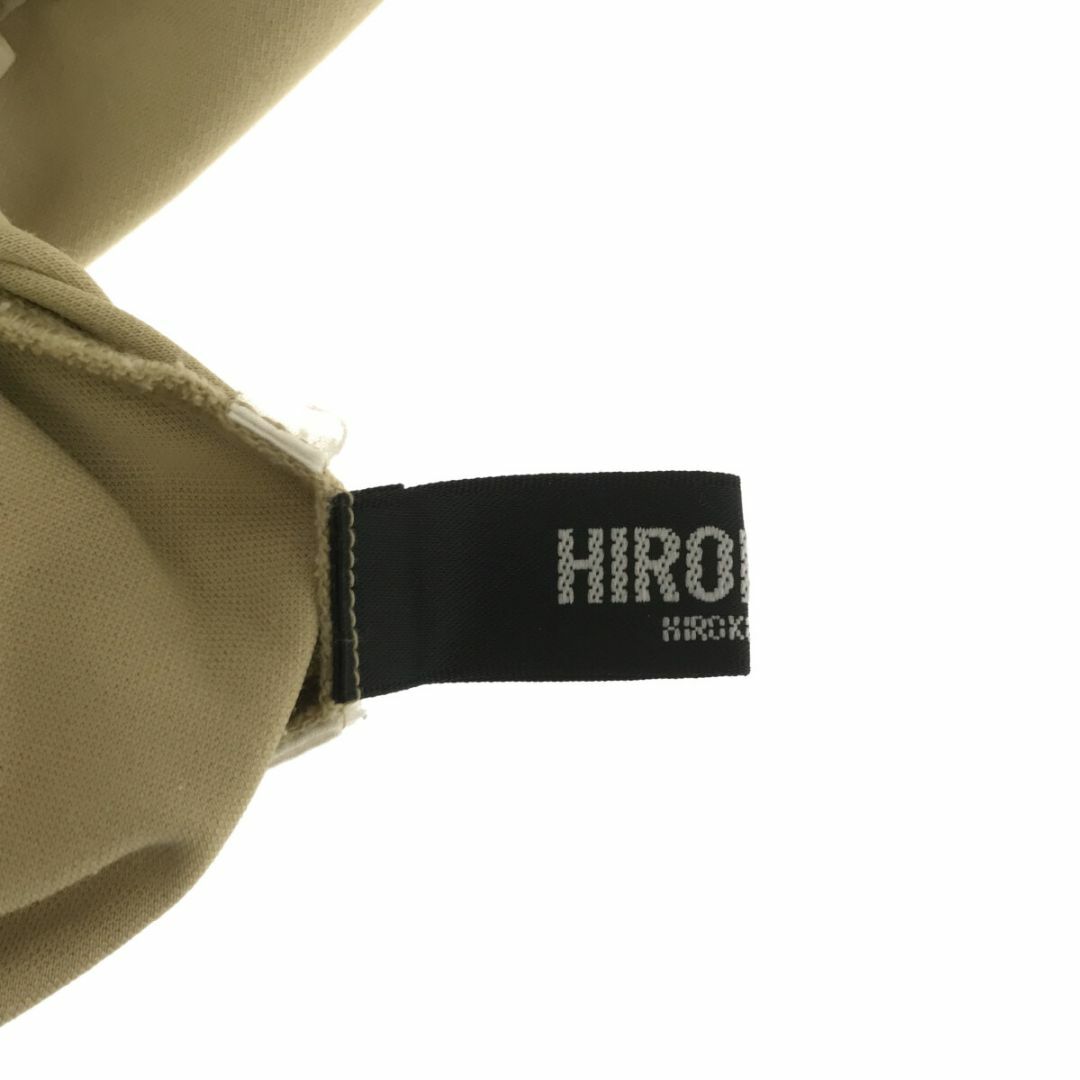 HIROKO BIS(ヒロコビス)のヒロコビス トップス 半袖 フリル プリーツ ショート丈 レディース ベージュ  レディースのトップス(シャツ/ブラウス(半袖/袖なし))の商品写真