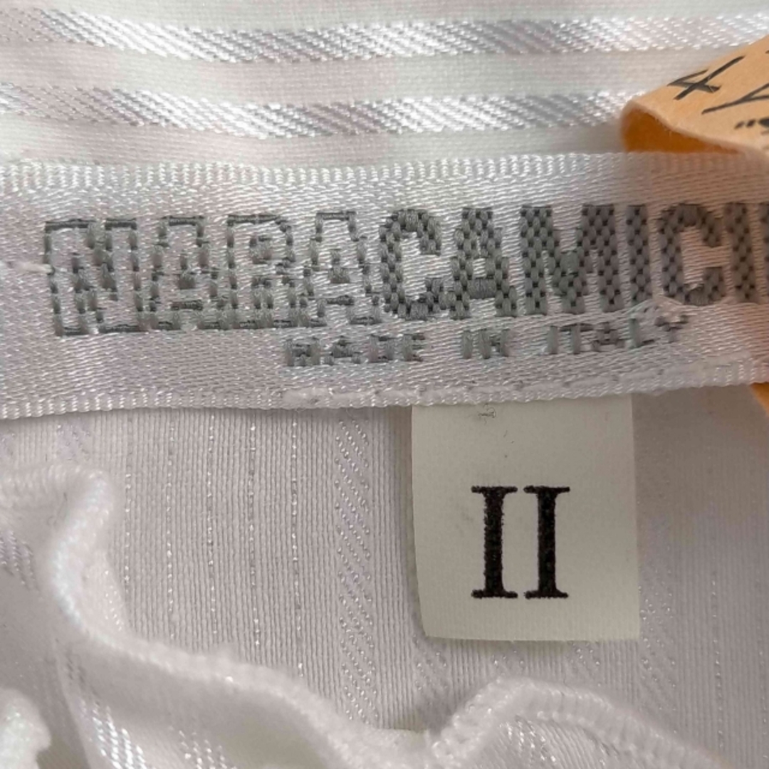 NARACAMICIE(ナラカミーチェ)のNARACAMICIE(ナラカミーチェ) ラメ ストライプ フリルシャツ レディースのトップス(シャツ/ブラウス(長袖/七分))の商品写真