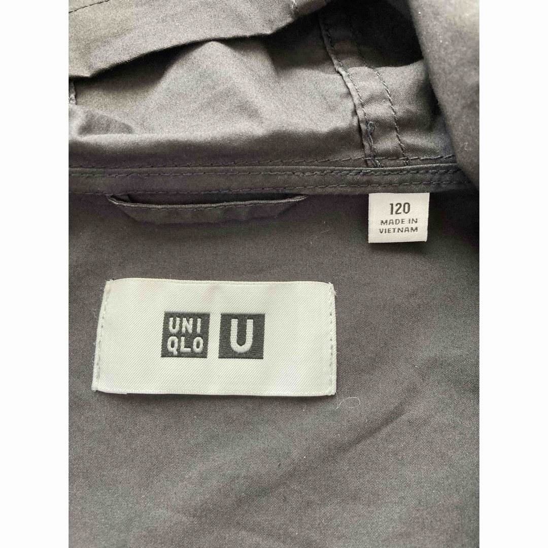 UNIQLO(ユニクロ)のUNIQLO U フーテッドブルゾン120 キッズ/ベビー/マタニティのキッズ服女の子用(90cm~)(ジャケット/上着)の商品写真