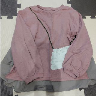 プティマイン(petit main)のプティマイン ポシェットモチーフ長袖チュニックカットソー 女の子 120(Tシャツ/カットソー)