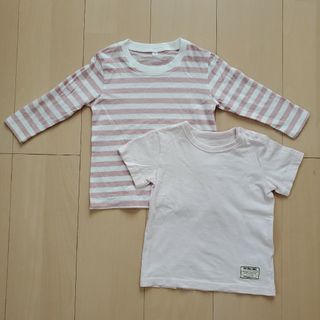 ムジルシリョウヒン(MUJI (無印良品))の無印良品　長袖　ベルメゾン　ベビー　半袖　Tシャツ　90 95　2枚　セット(Tシャツ/カットソー)