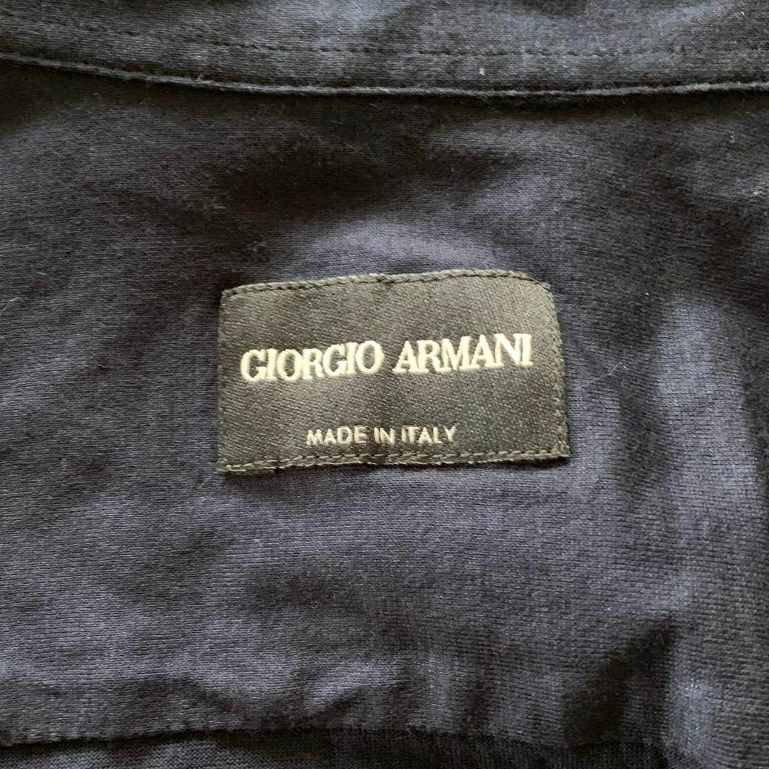 Giorgio Armani(ジョルジオアルマーニ)のジョルジオアルマーニ ストレッチ シャツ ネイビー M メンズのトップス(シャツ)の商品写真