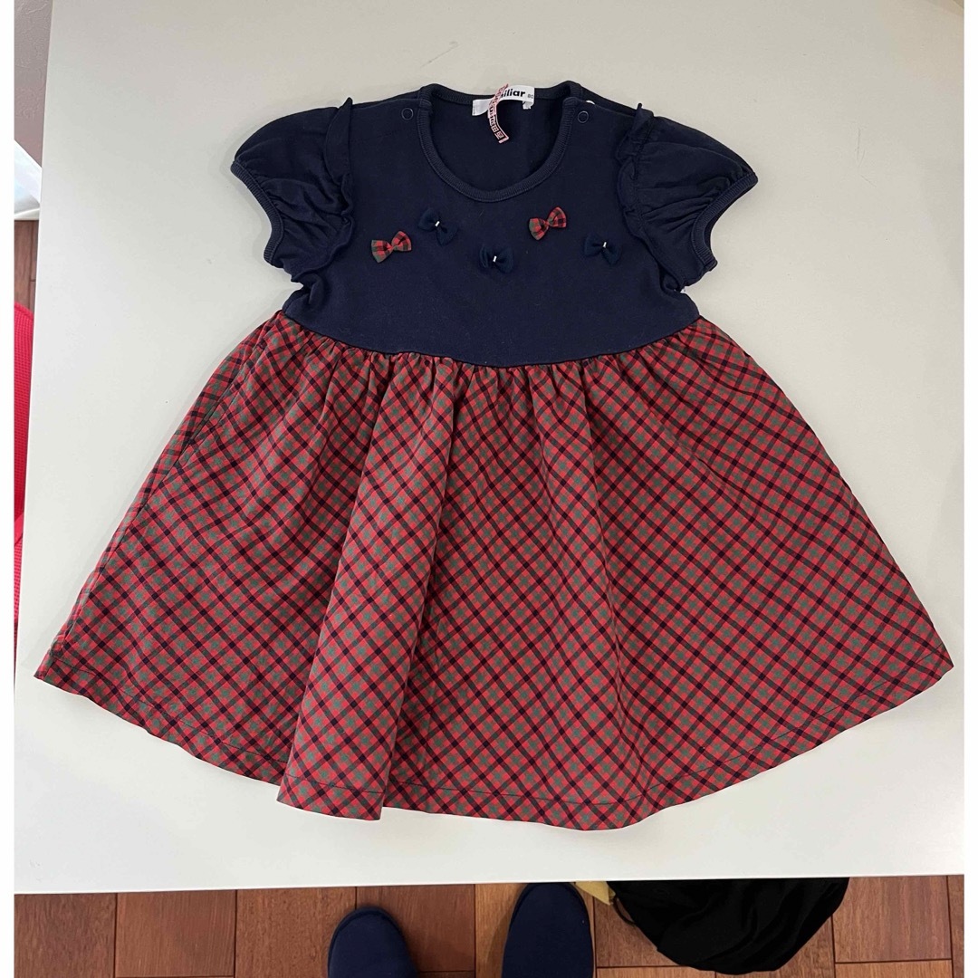 familiar - ファミリアワンピース80センチの通販 by まるこ's shop familiar - ファミリアワンピース80センチの通販 by まるこ's shop