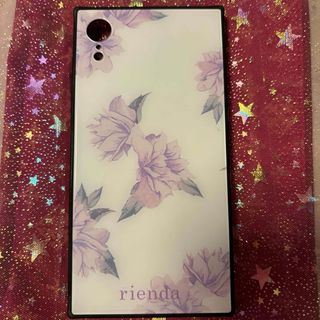 リエンダ(rienda)のriendaリエンダiPhoneXRスクエアガラスケース美品✨️(iPhoneケース)