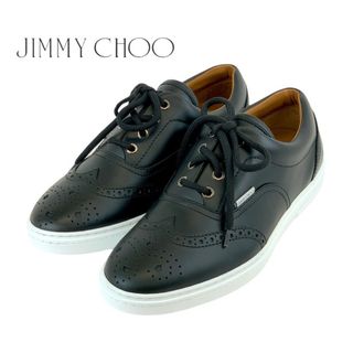 JIMMY CHOO - ジミーチュウ JIMMY CHOO スニーカー 靴 シューズ レザー ブラック 黒 未使用 ロゴ メンズ