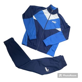 PUMA - 【超希少品・入手困難】PUMA プーマ　ジャージ　セットアップ　上下　紺青白　L