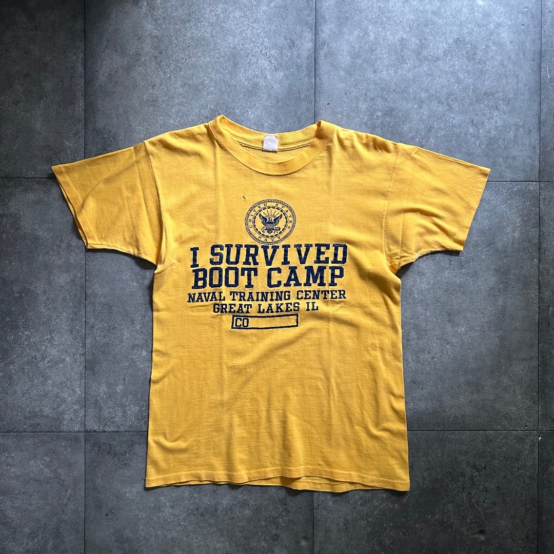 70s artex アルテックス tシャツ USA製 usnavy イエロー M