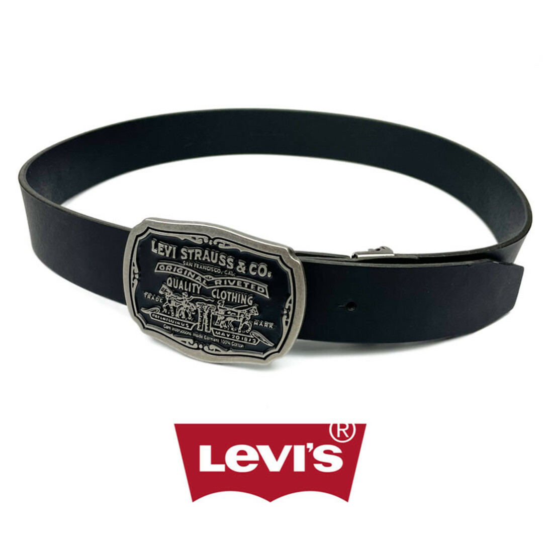 Levi's(リーバイス)のブラック 黒  リーバイス ツーホース 本革 6067 ワイドベルト メンズのファッション小物(ベルト)の商品写真