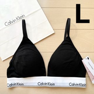 カルバンクライン(Calvin Klein)のカルバンクライン L XL モダンコットン ブラ ブラジャー 黒 ブラック 下着(ブラ)