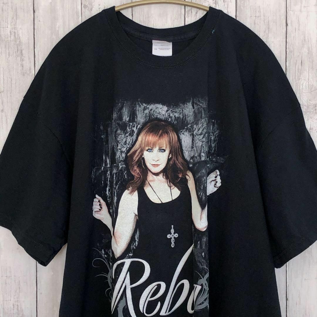 MUSIC TEE(ミュージックティー)のリーバマッキンタイア　カントリーミュージック　サイズＸＬ　黒ブラック半袖Ｔシャツ メンズのトップス(Tシャツ/カットソー(半袖/袖なし))の商品写真