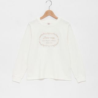 メゾピアノジュニア(mezzo piano junior)のメゾピアノ新品新作タグ付き刺しゅうフレーム長袖Tシャツ160(Tシャツ/カットソー)