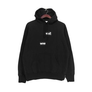 シュプリーム(Supreme)のシュプリーム Supreme × コム デ ギャルソン シャツ COMME des GARCONS SHIRT ■ 18AW 【 Split Box Logo Hooded Sweatshirt 】 スプリット ボックス ロゴ フーディ プルオーバー パーカー w18534(パーカー)