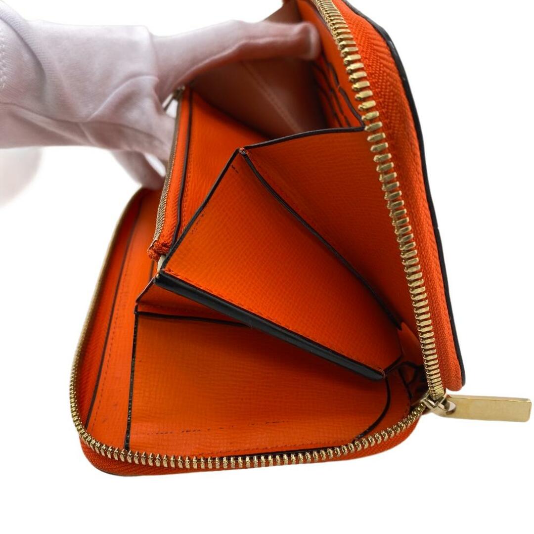 Valextra(ヴァレクストラ)のヴァレクストラ Valextra 長財布
 ラウンドファスナー オレンジ レディースのファッション小物(財布)の商品写真