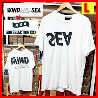 ゴッドセレクショントリプルエックス(GOD SELECTION XXX)の激レア　ゴッドセレクション×ウィンダンシー　プリント　半袖Tシャツ　L　ホワイト(Tシャツ/カットソー(半袖/袖なし))