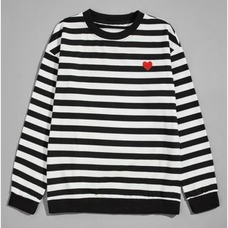 シーイン(SHEIN)のShein ROMWE ロンティ ボーダー(Tシャツ/カットソー(七分/長袖))