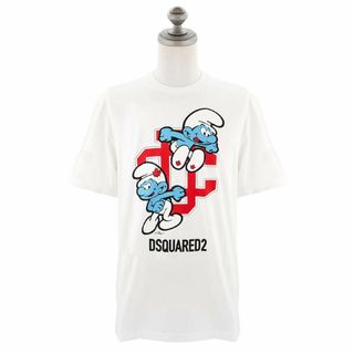 ディースクエアード(DSQUARED2)のDSQUARED2 ディースクエアード 半袖Tシャツ S78GD0092 S24558 メンズ スマーフ コラボ 100 WHITE ホワイト Mサイズ(Tシャツ/カットソー(半袖/袖なし))