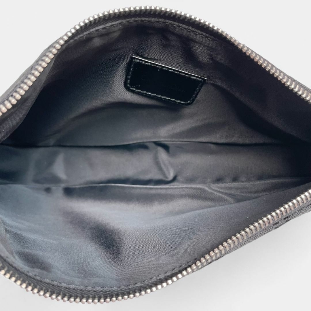 Christian Dior(クリスチャンディオール)のディオール トロッター サドルバッグ ブラック キャンバス ヴィンテージ ミニ レディースのバッグ(ハンドバッグ)の商品写真