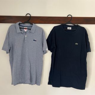 LACOSTE L!VE - LACOSTE ラコステ 半袖ポロシャツ tシャツ 2点セット 紺グレー