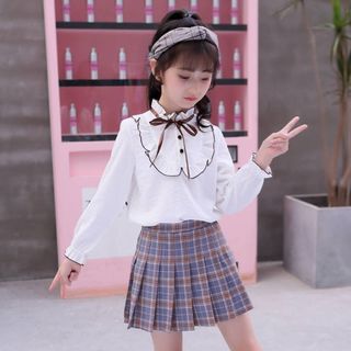 スカート　キッズ　女の子プリーツ150cm サイズsレディース着用可(スカート)