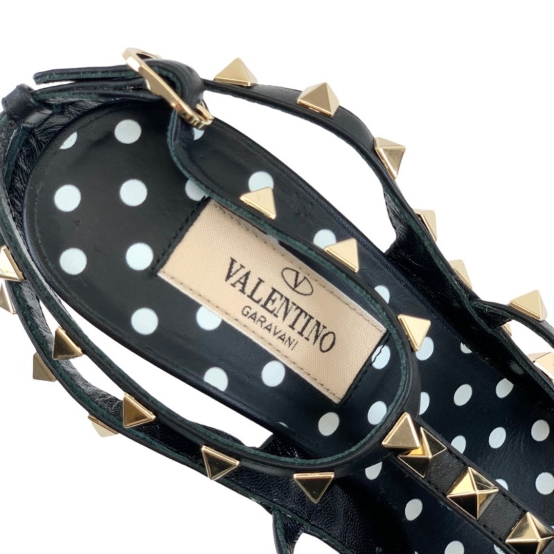 VALENTINO(ヴァレンティノ)のヴァレンティノ VALENTINO パンプス 靴 シューズ レザー ブラック ホワイト サンダル ロックスタッズ ドット パーティーシューズ レディースの靴/シューズ(ハイヒール/パンプス)の商品写真