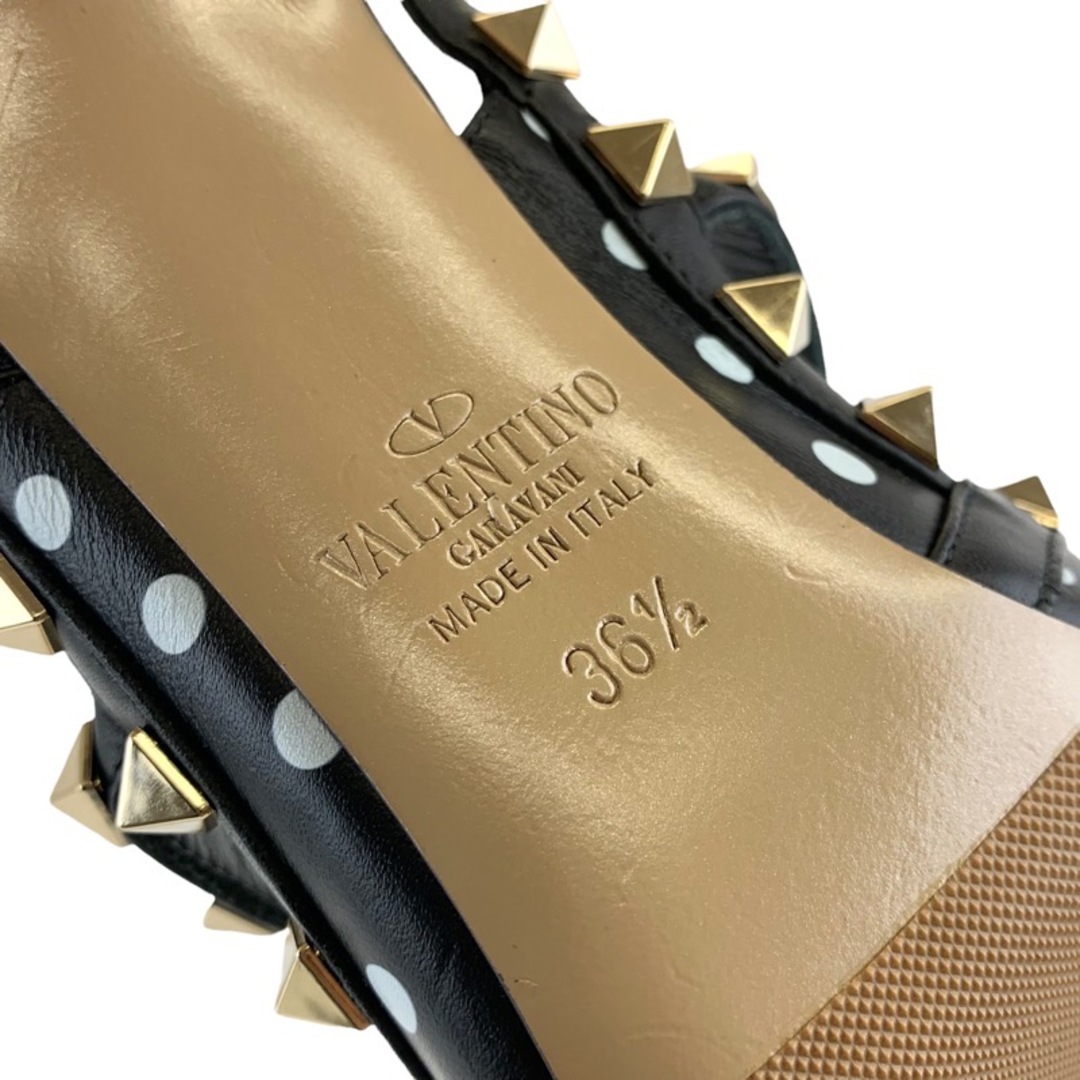 VALENTINO(ヴァレンティノ)のヴァレンティノ VALENTINO パンプス 靴 シューズ レザー ブラック ホワイト サンダル ロックスタッズ ドット パーティーシューズ レディースの靴/シューズ(ハイヒール/パンプス)の商品写真