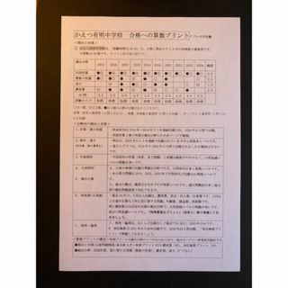 中学受験　かえつ有明中学校　2025年新合格への算数プリント(その他)