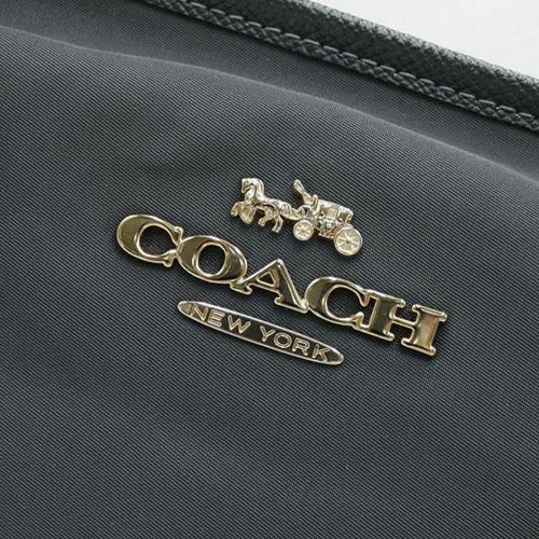 COACH(コーチ)のコーチ バッグ COACH ナイロンxレザー シティー ジップ トート トートバッグ A4サイズ グレー レディース F25907 OJ10362 レディースのバッグ(トートバッグ)の商品写真