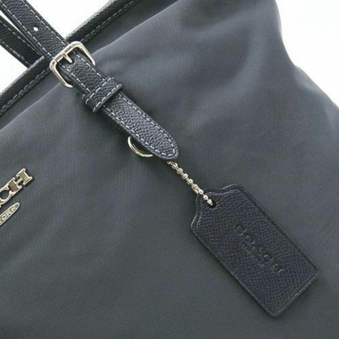 COACH(コーチ)のコーチ バッグ COACH ナイロンxレザー シティー ジップ トート トートバッグ A4サイズ グレー レディース F25907 OJ10362 レディースのバッグ(トートバッグ)の商品写真