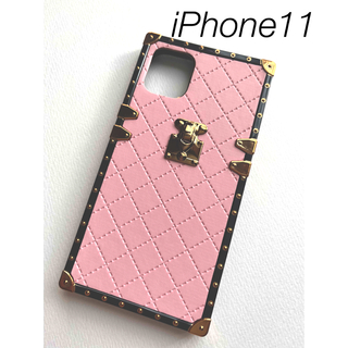 iPhone11 キルティングピンク四角いiphone11ケース新品送料込み(iPhoneケース)