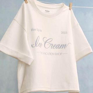 ハーリップトゥ(Her lip to)のHLT アイスクリーム　Tシャツ(Tシャツ/カットソー(半袖/袖なし))