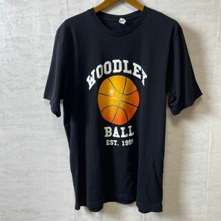 バスケットボール　オーバーサイズ　半袖Ｔシャツ　黒ブラック　両面ロゴメンズ古着(Tシャツ/カットソー(半袖/袖なし))