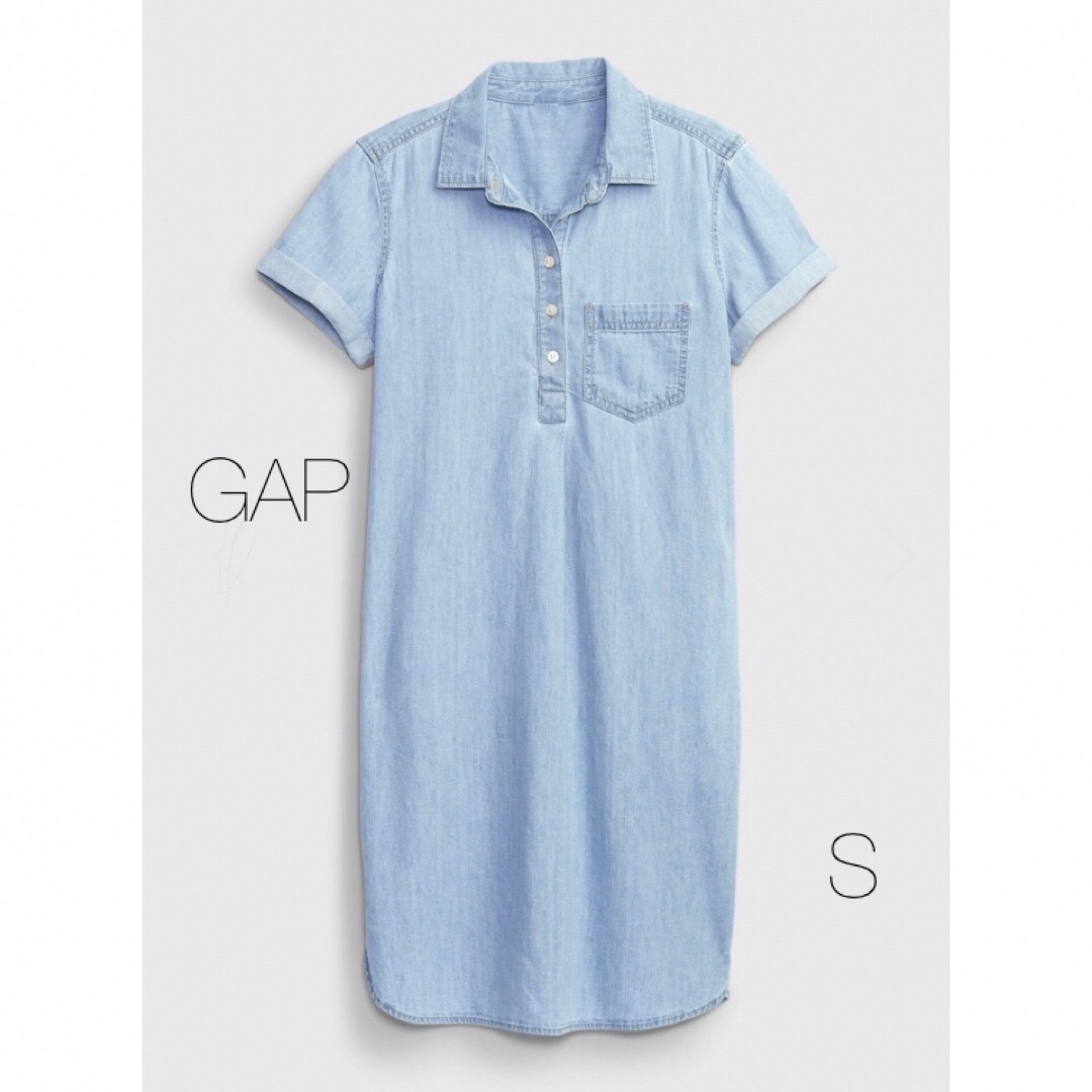 GAP(ギャップ)のGAP  デニムシャツワンピース  Sサイズ レディースのワンピース(ひざ丈ワンピース)の商品写真