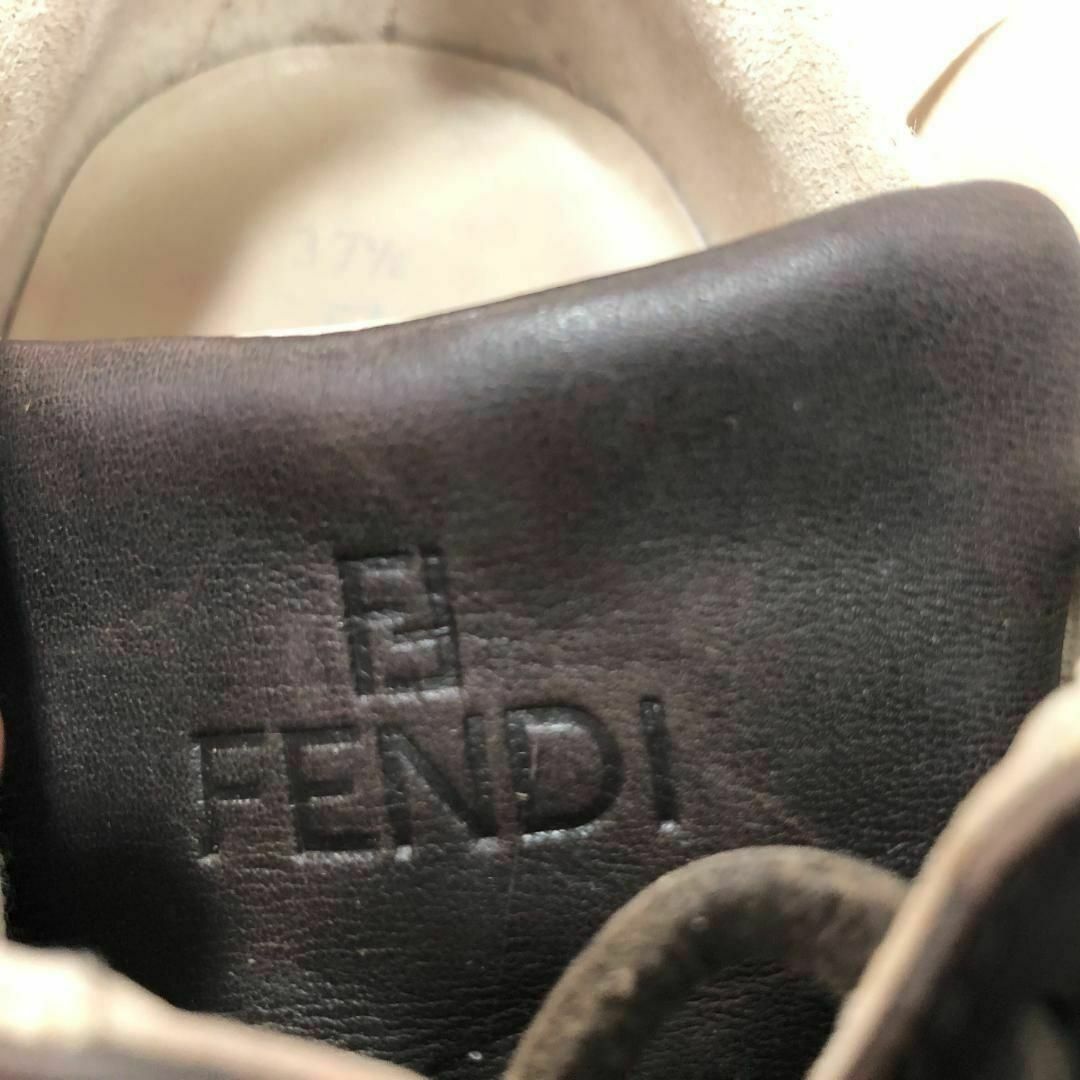 FENDI(フェンディ)のFENDI フェンディ キャンバス レザー スニーカー Fロゴ レディースの靴/シューズ(スニーカー)の商品写真