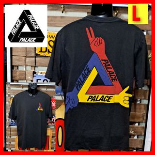 PALACE - 激レア　PALACE パレス　プリント　半袖Tシャツ　ブラック　L　黒