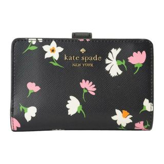 ケイトスペードニューヨーク(kate spade new york)の新品 ケイトスペード kate spade 2つ折り財布 ミディアム コンパクトバイフォールド ウォレット ブラック マルチ(財布)