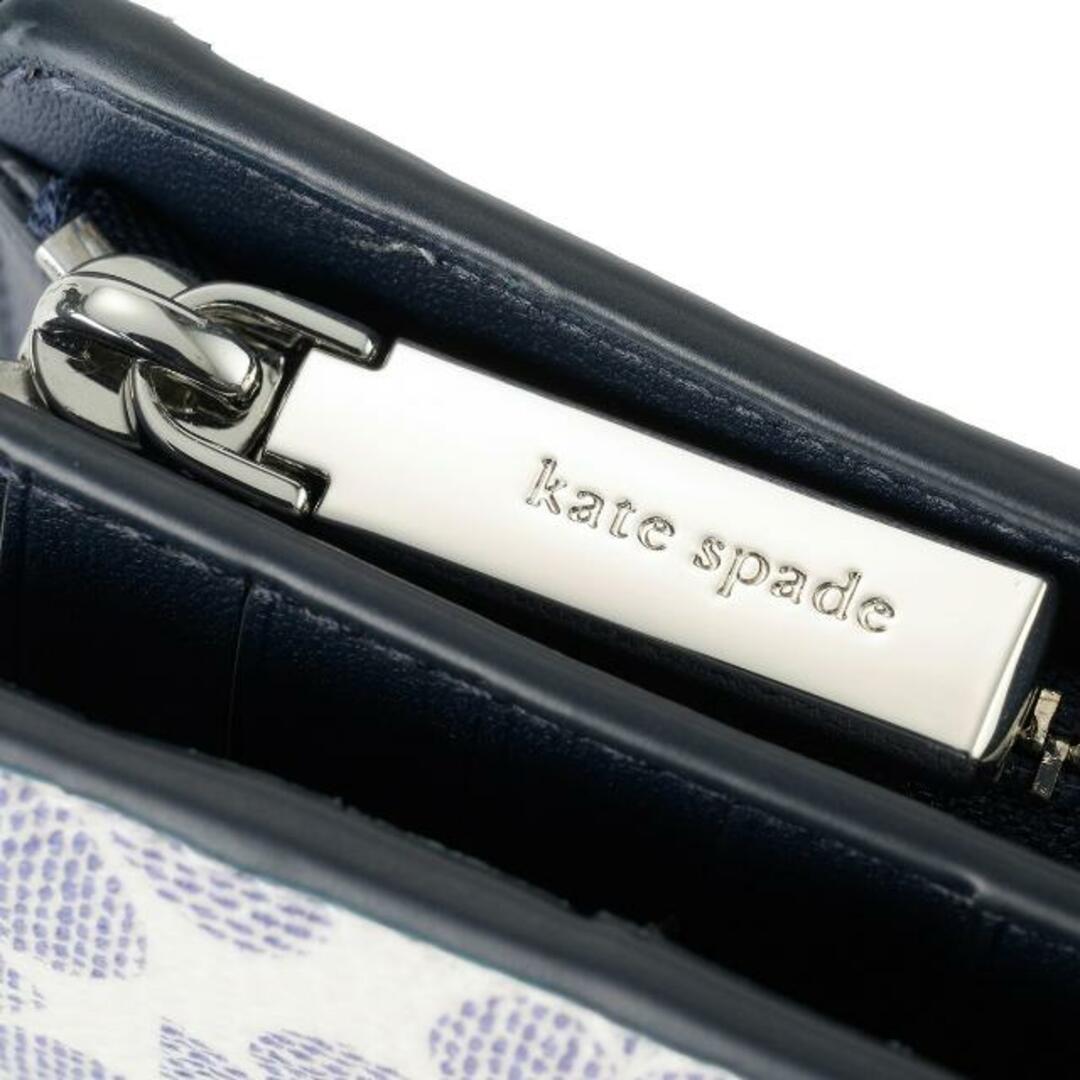 kate spade new york(ケイトスペードニューヨーク)の新品 ケイトスペード kate spade 2つ折り財布 ミディアム コンパクト バイフォールド ウォレット ネイビーマルチ レディースのファッション小物(財布)の商品写真