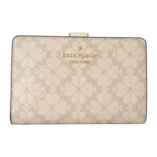 ケイトスペードニューヨーク(kate spade new york)の新品 ケイトスペード kate spade 2つ折り財布 ミディアム コンパクト バイフォールド ウォレット ダークベージュ(財布)