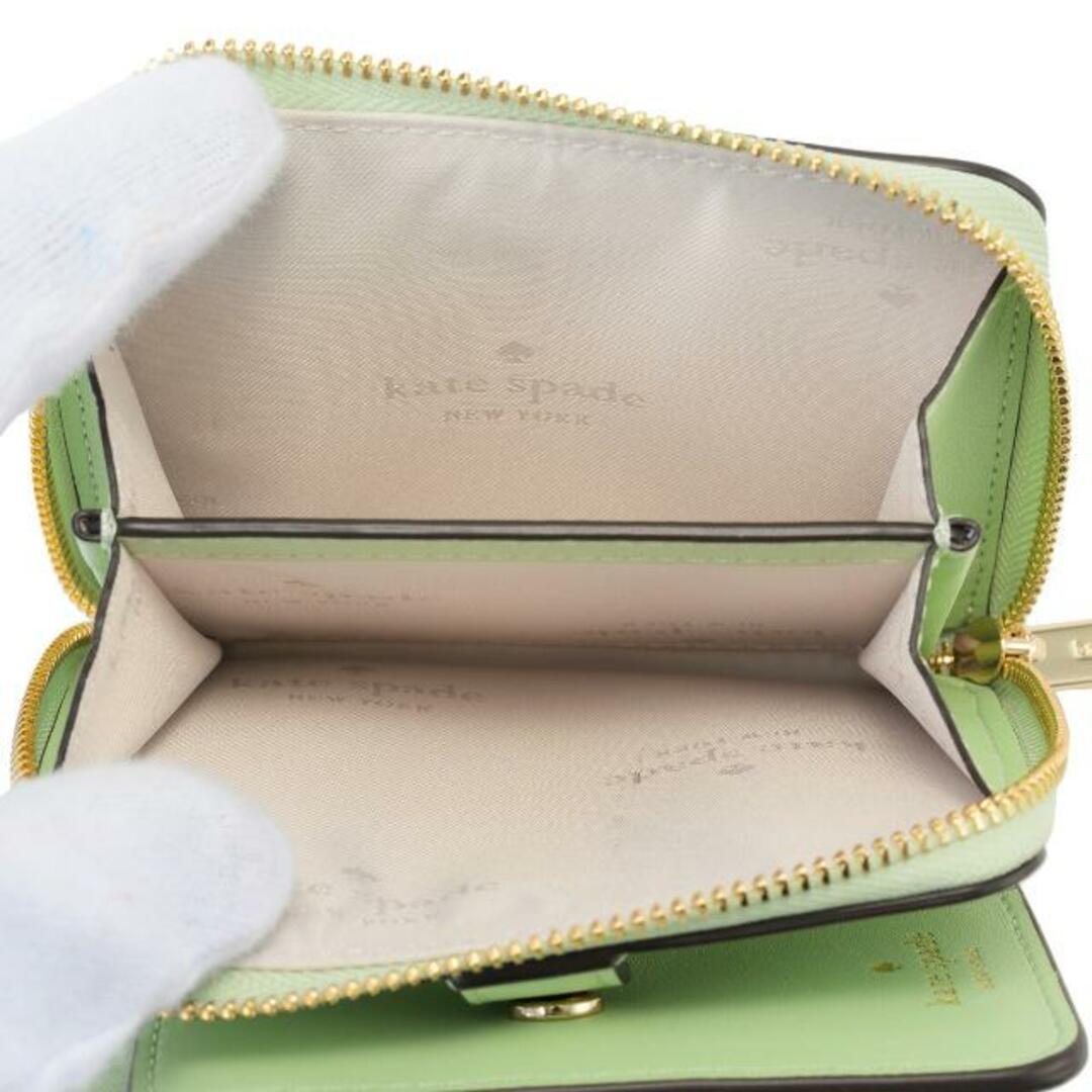 kate spade new york(ケイトスペードニューヨーク)の新品 ケイトスペード kate spade 2つ折り財布 SMALL ZIP AROUND WALLET グリーン レディースのファッション小物(財布)の商品写真