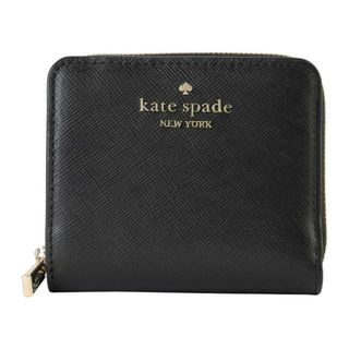 ケイトスペードニューヨーク(kate spade new york)の新品 ケイトスペード kate spade 2つ折り財布 SMALL ZIP AROUND WALLET ブラック(財布)