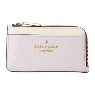 ケイトスペードニューヨーク(kate spade new york)の新品 ケイトスペード kate spade カードケース カラーブロック トップ ジップ カード ホルダー ライラックムーンライトマルチ(名刺入れ/定期入れ)