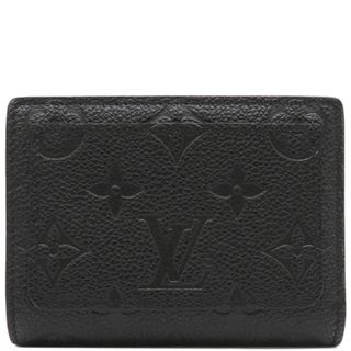 ルイヴィトン(LOUIS VUITTON)のルイヴィトン LOUIS VUITTON 二つ折り財布 ポルトフォイユ クレア モノグラムアンプラント ノワール ゴールド金具 黒  M80151 RFID 【保存袋】【中古】(財布)