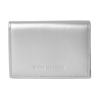 バレンシアガ(Balenciaga)の新品 バレンシアガ BALENCIAGA 3つ折り財布 エッセンシャル シルバー(財布)