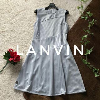 ランバン(LANVIN)のランバンスポール　切替デザインワンピース　ゴルフウエア　吸水・速乾素材　グレー(ウエア)