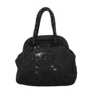 プラダ(PRADA)のプラダ ハンドバッグ サテン BN1366 ブラック レディース PRADA  中古(ハンドバッグ)