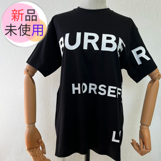バーバリー(BURBERRY)の匿名配送★Burberry バーバリー コットン オーバーサイズ Tシャツ 黒(Tシャツ(半袖/袖なし))