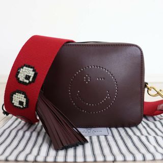 アニヤハインドマーチ(ANYA HINDMARCH)の美品 アニヤハインドマーチ eyes ショルダー スマイリー レザー バッグ(ショルダーバッグ)