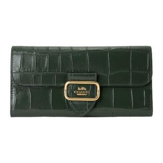 コーチ(COACH)の新品 コーチ COACH 長財布 MORGAN SLIM WALLET アマゾングリーン(財布)