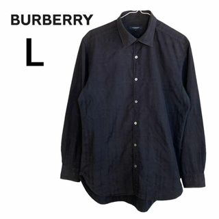 バーバリー(BURBERRY)のバーバリー チェックシャツ ブラック 黒 L(シャツ)