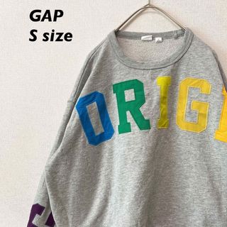 GAP - GAP ギャップ　スウェット　トレーナー　ビッグロゴ　男女兼用　グレー　Sサイズ